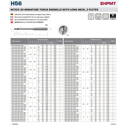 H56 0020 050 0400 005 Endmill