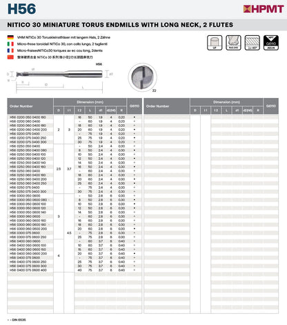 H56 0020 050 0400 005 Endmill