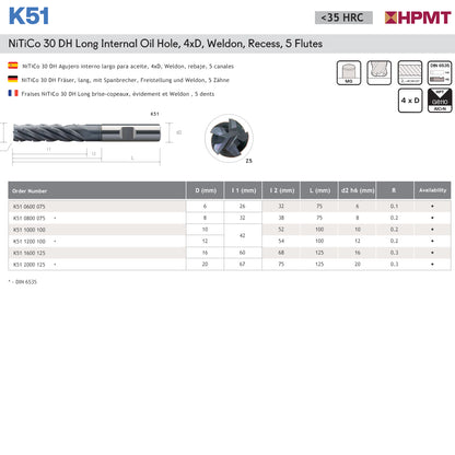K51 0600 075 Endmill